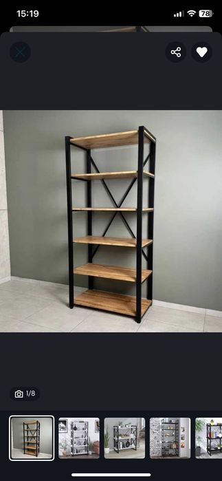 Стелаж лофт в офіс, магазин, квартиру.