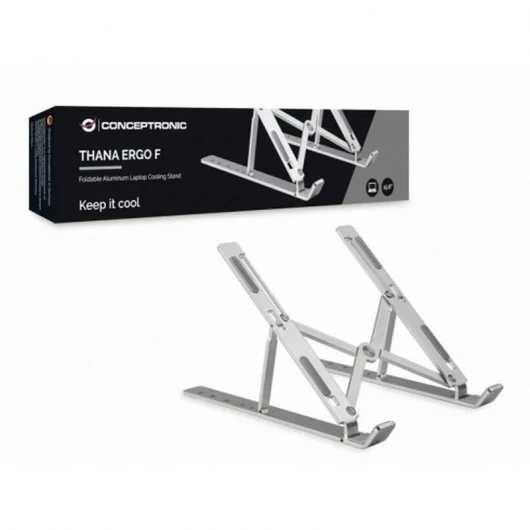 Conceptronic Thana Ergo Base Refrigeração Portátil até 15.6" Alumínio