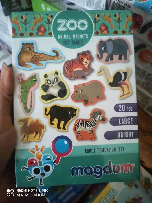 Нові магніти з тваринами зоопарк 20 штук у наборі