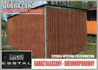 Garaż Blaszany - DREWNOPODOBNY-  3x5 - NISKA CENA - Blaszak - ESSTAL