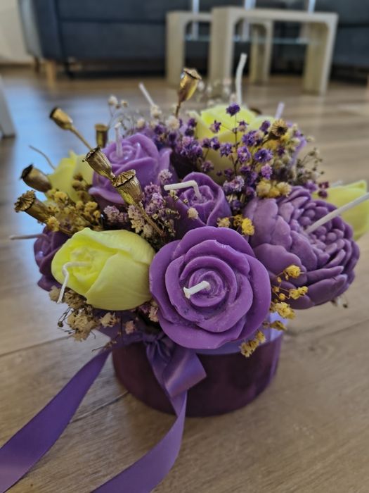 Flower box ze świec sojowych
