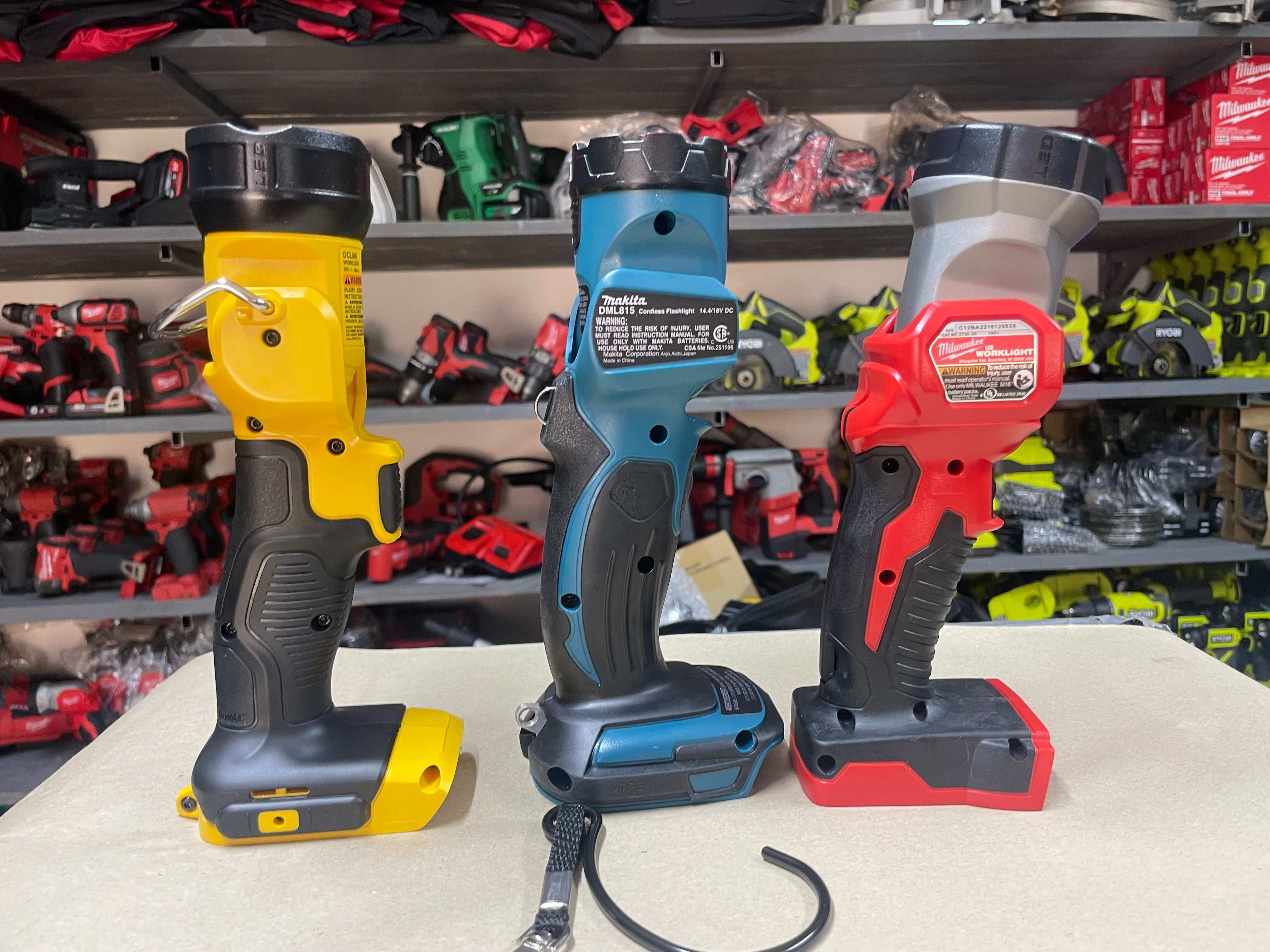 Акумуляторні ліхтарі 18в/DeWalt, Milwaukee, Makita