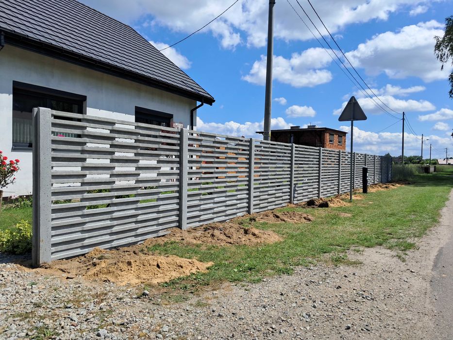 Ogrodzenia betonowe, płot betonowy
