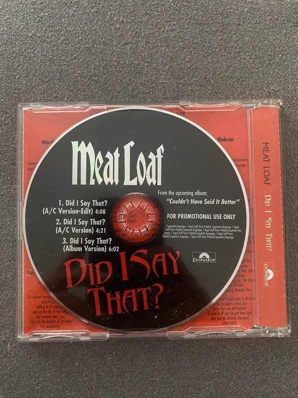 Meat Loaf – Did I Say That? (Promo CD Single, Polydor 2003)