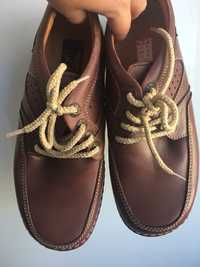 Ботинки туфли кожаные коричневые новые 40 размер 27 см по стельке