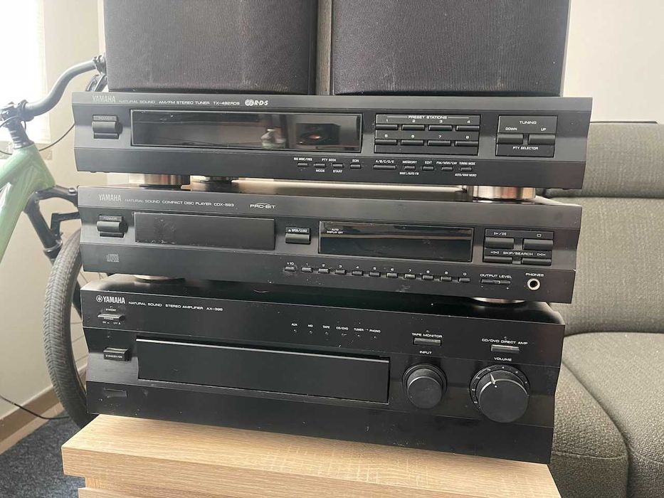 Hi-Fi Yamaha + kolumny B&W DM601 – kompletny zestaw audio (kable, BT)