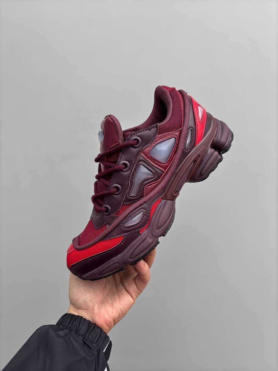 Кросівки Adidas x Raf Simons Ozweego III Burgundy / Red Vine / вишневі