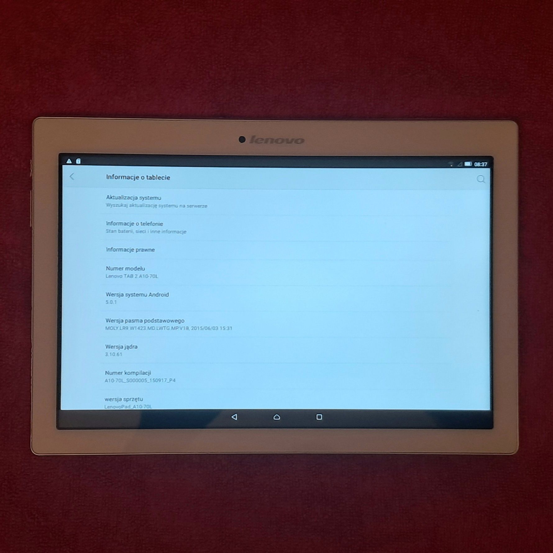 Tablet Lenovo Tab 2 A10-70L Biały LTE 4G SIM Internet