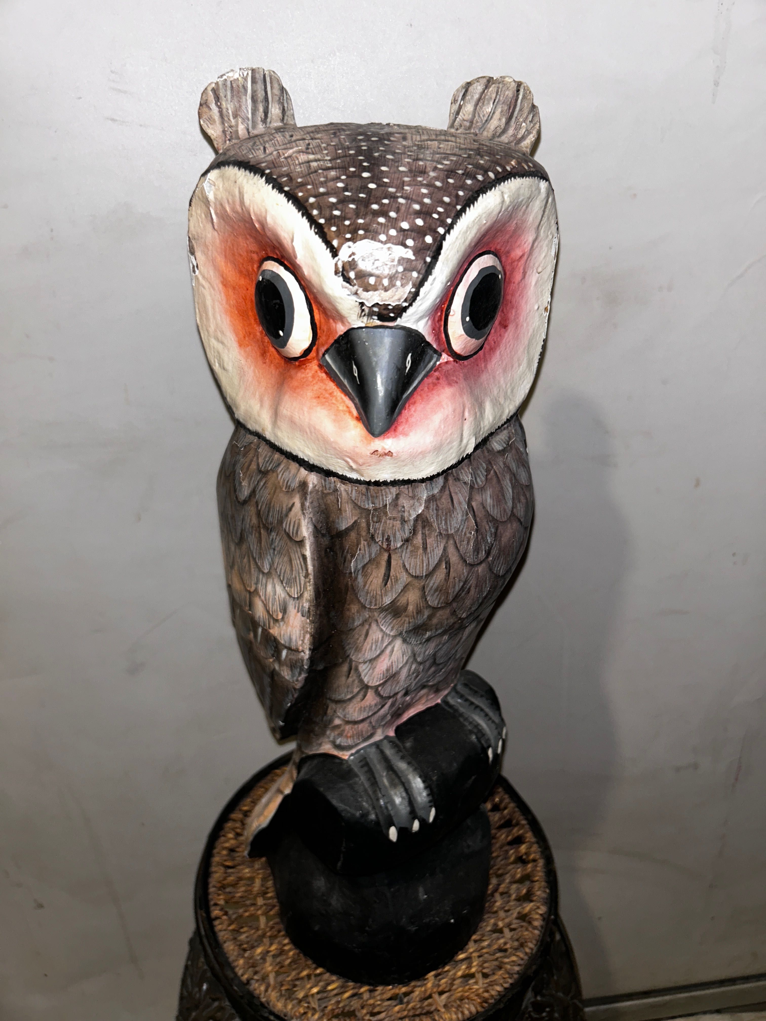 SOWA ozdoba, figurka drewniana - 51 cm