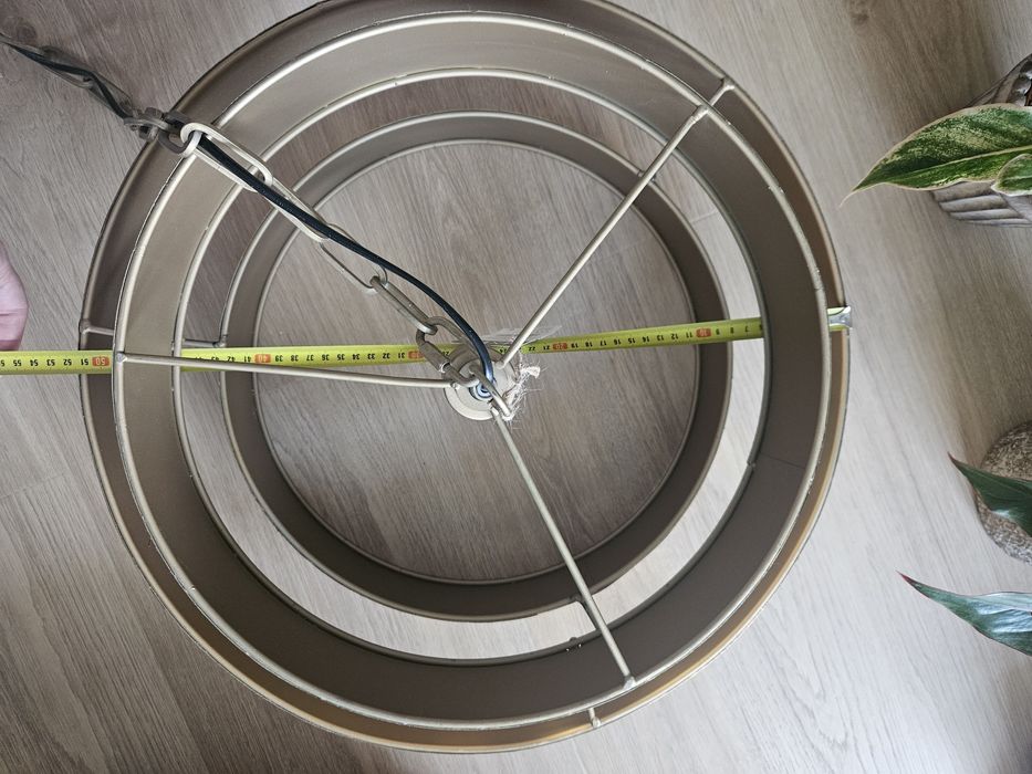 Zyrandol lampa sufitowa złota metalowa postarzana
