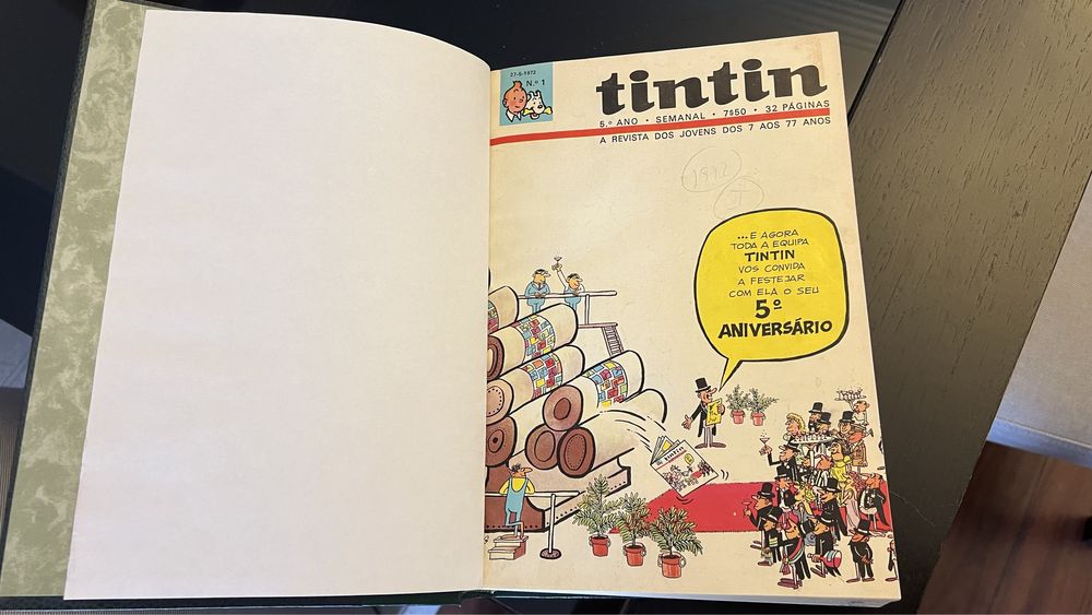 Colecao revistas  tintin encadernadas (1972/1981)