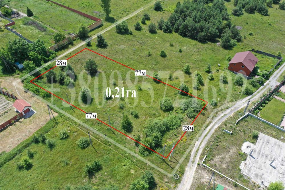 Бузова Продаж 3-х фасадної ділянки 0,21-га, село Любимівка