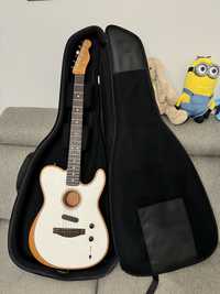 Гітара Fender Acoustasonic Telecaster white в чудовому стані + бонуси