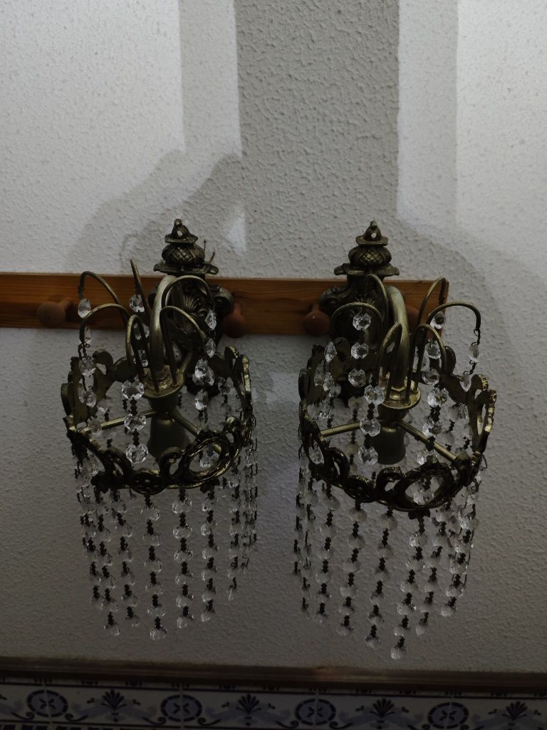 Candeeiros cristal parede
