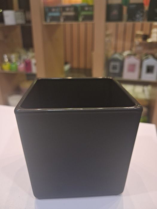 Szkło do zalewania świec kwadratowe czarny mat szklanka do świec