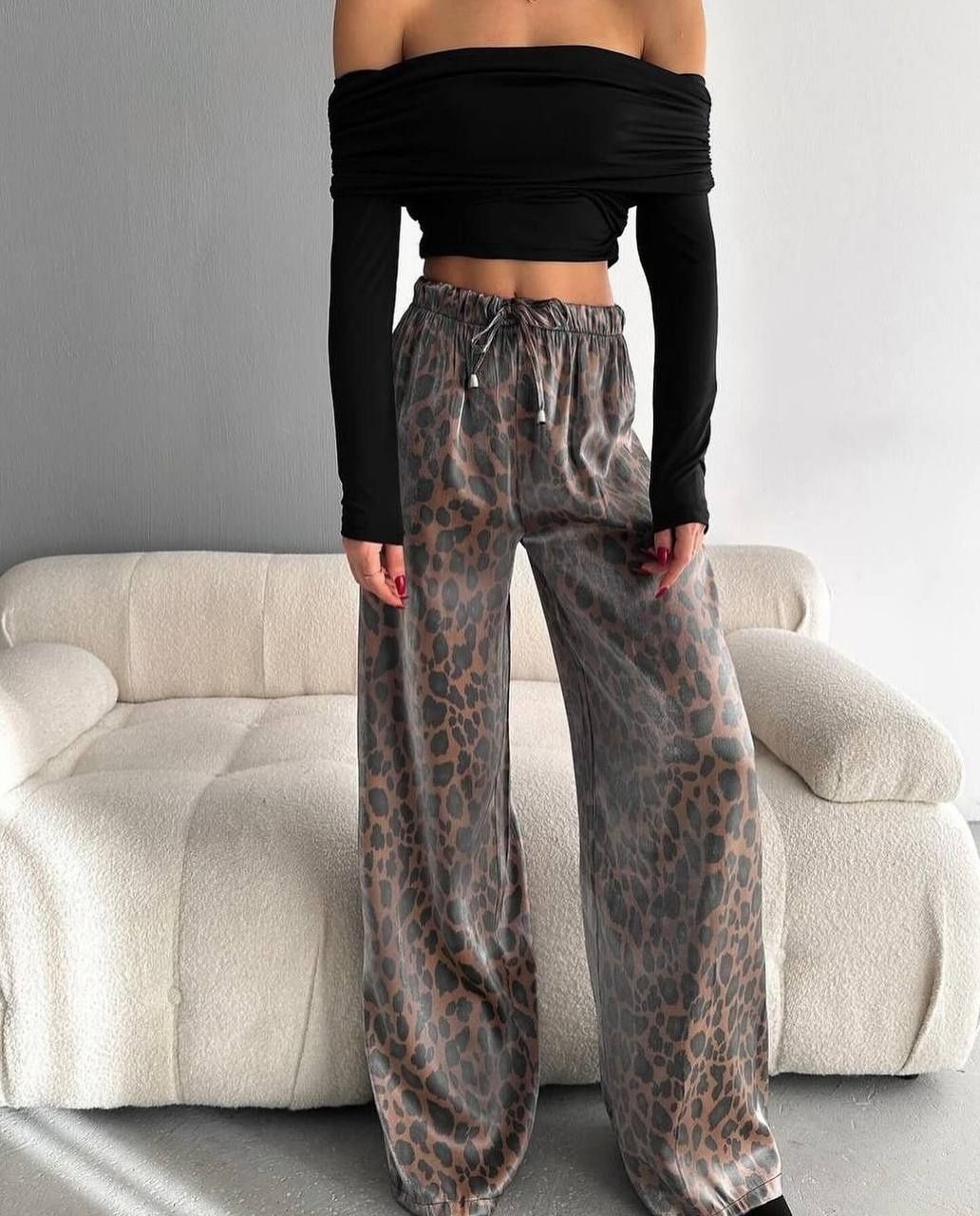 Шикарні леопардові брюки