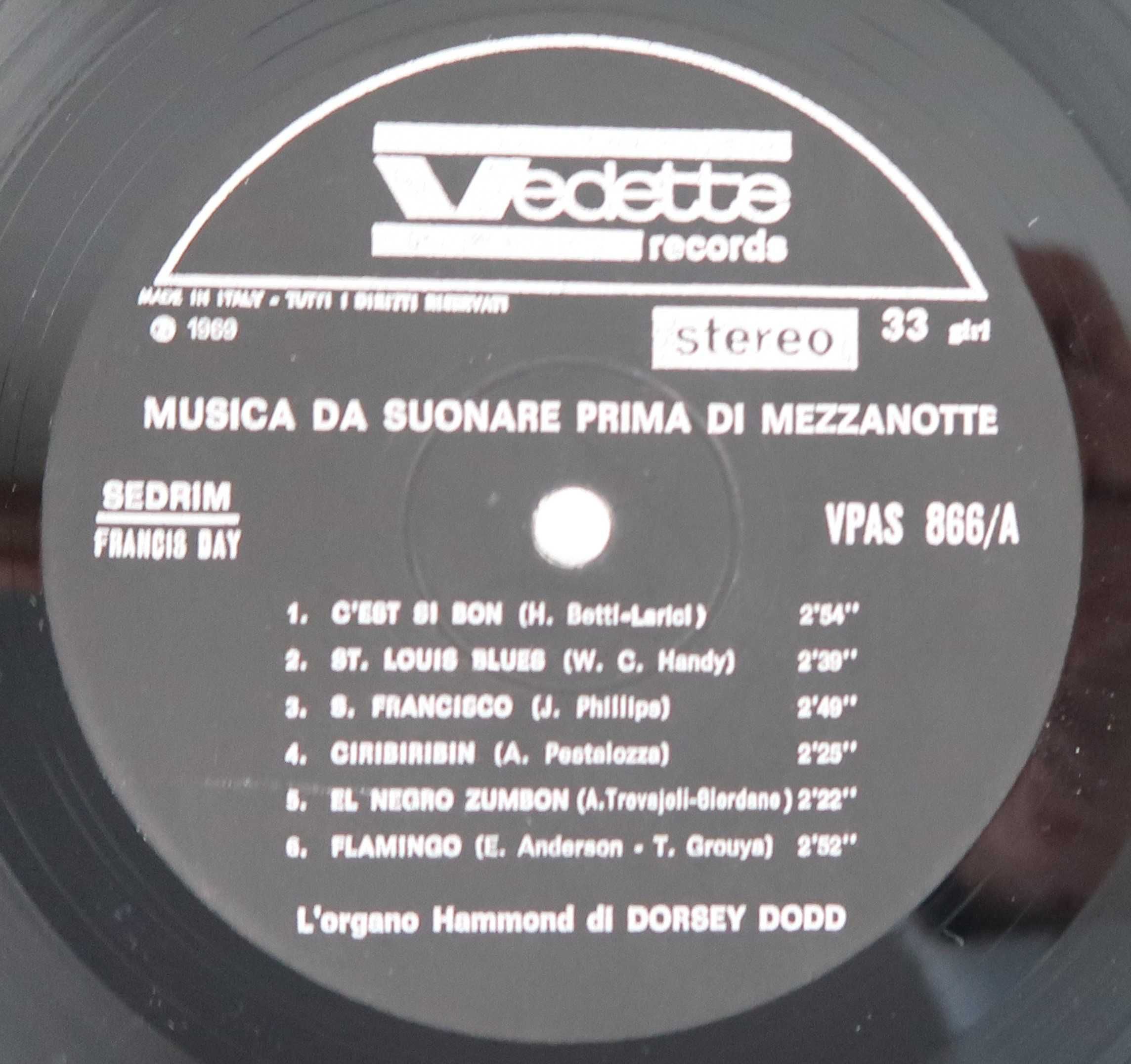 Dorsey Dodd, Musica Da Suonare Prima Di Mezzanotte; Disco Vinil LP