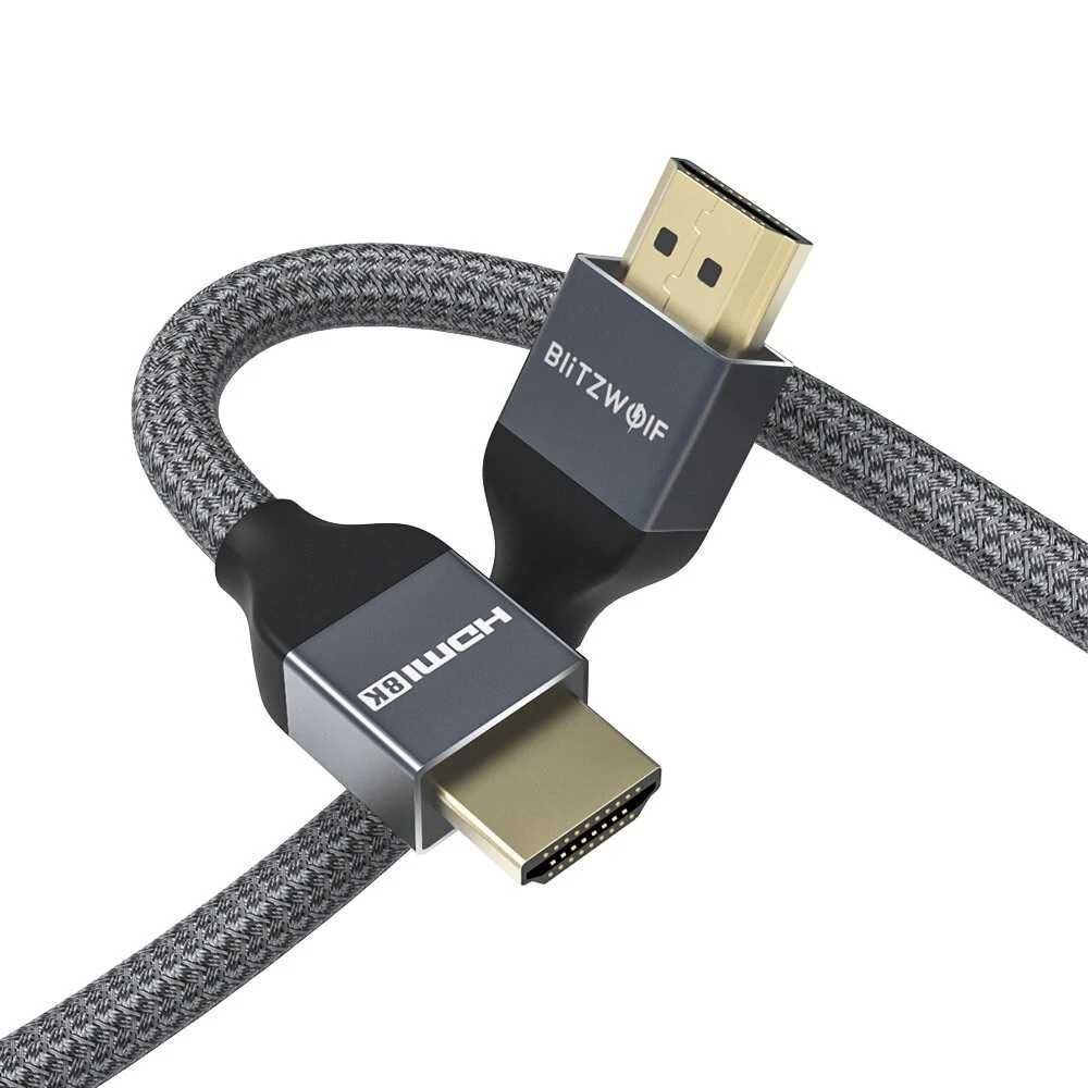 Blitzwolf BW-HDC5 топовый премиум HDMI 2.1 кабель 8К 4К (1 метр)