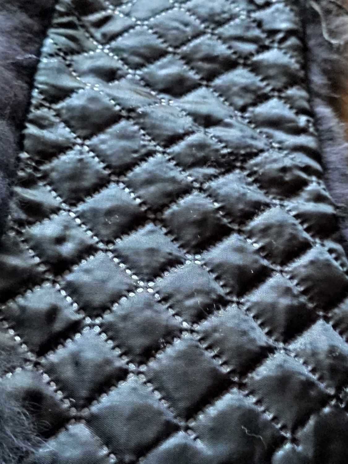 Натуральный меховой воротник чернобурка 110 см