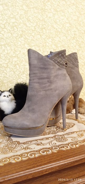 Черевички сапоги натуральна замша