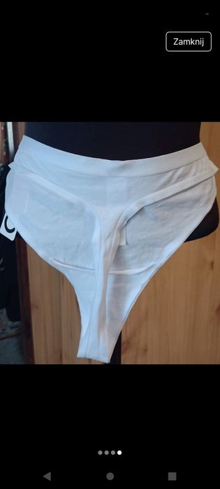 Stringi bawełniane cotton białe XL/42 Cubus