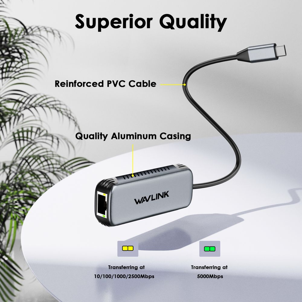 адаптер WAVLINK USB Type-C на Gigabit Ethernet.