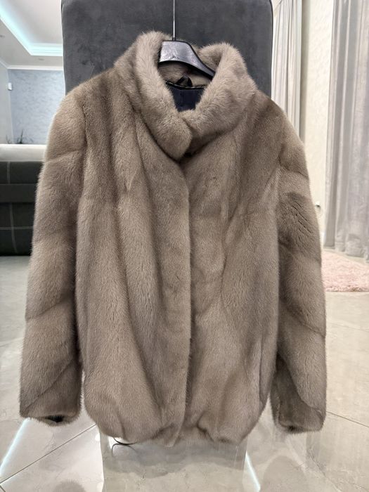 Норкова шуба шубка люкс якість сіра