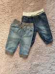 2 sztuki spodnie jeansowe jeansy na gumce early days F&F 0-3 mies 62