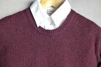 VINTAGE PREMIUM cienki sweter wełniany szetland wełna jagnięca M L XL