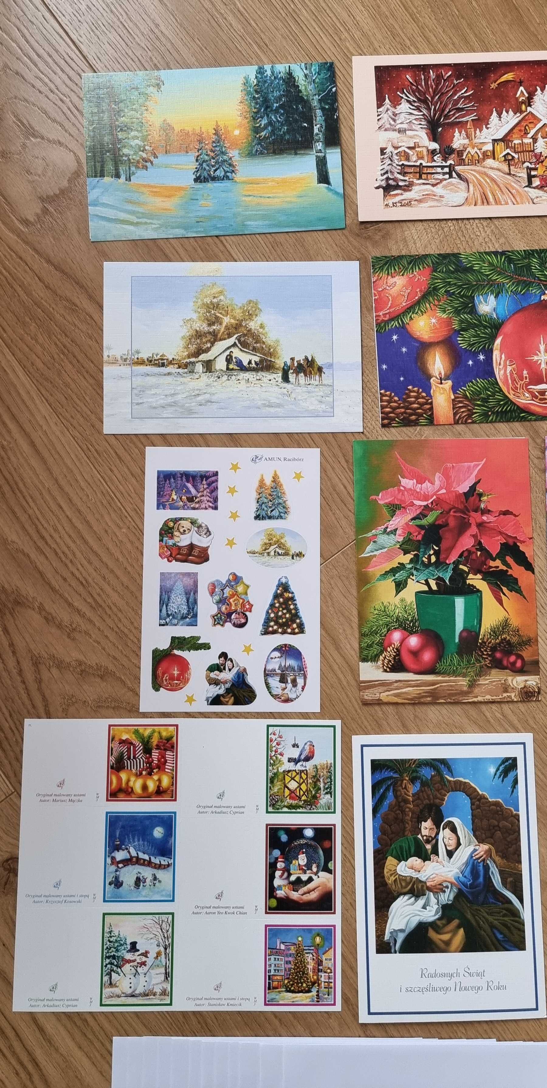 Zestaw 12 kartek z życzeniami na Boże Narodzenie z kopertami
