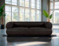 Sofa skórzana modułowa 3-os Lily Black 234x105x74cm Maison Heritage
