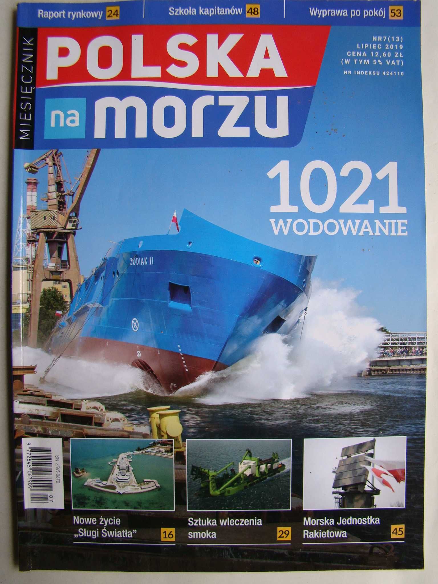 Polska na morzu. Miesięcznik. Nr 1 (7) - 7 (13). Rok 2019. 7 egz.