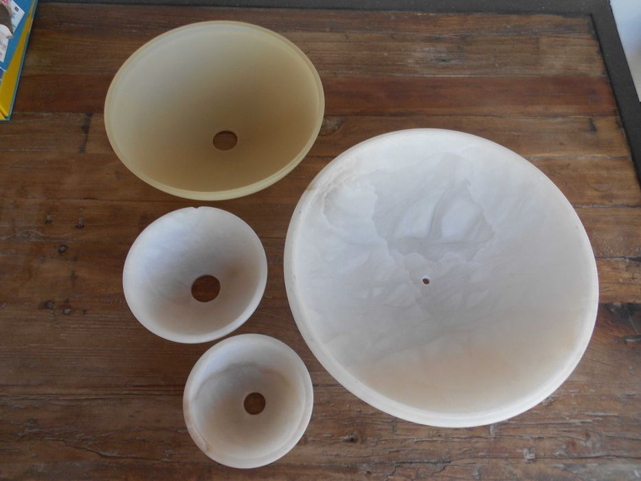 Candeeiros de teto plafond globo em alabastro