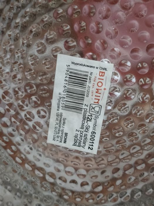 BIOWIN 12 litrow - duży, ogromny słoik, słój do kiszenia itp.