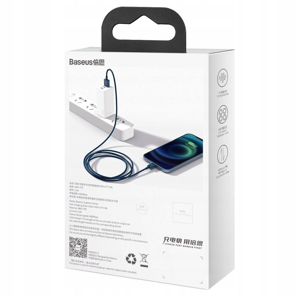 Baseus Szybki Kabel Lightning Usb 1M Do Iphone