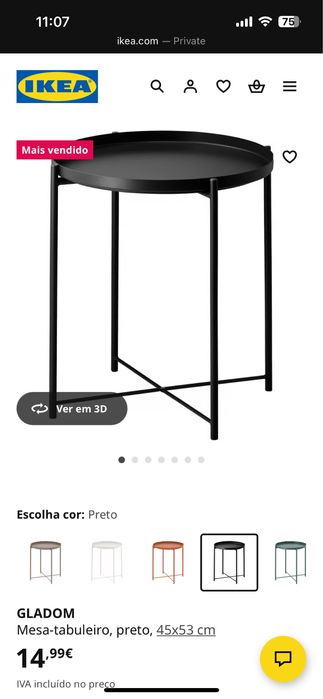 Mesa-tabuleiro Gladom Ikea