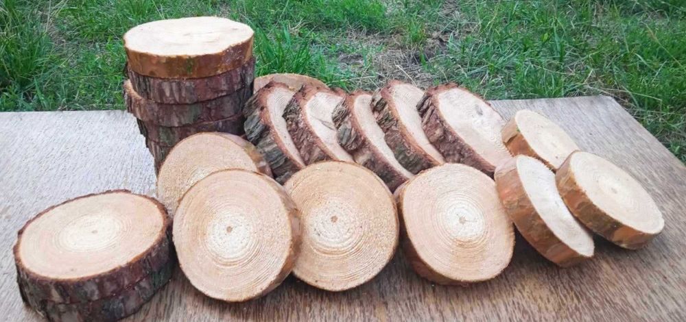 P  Amanda, plastry drewna, 20sztuk, 10-15cm, krążki drewniane, dekorac