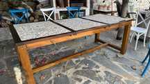 URGETE Venta Mesa de exterior em madeira tropical 205x90