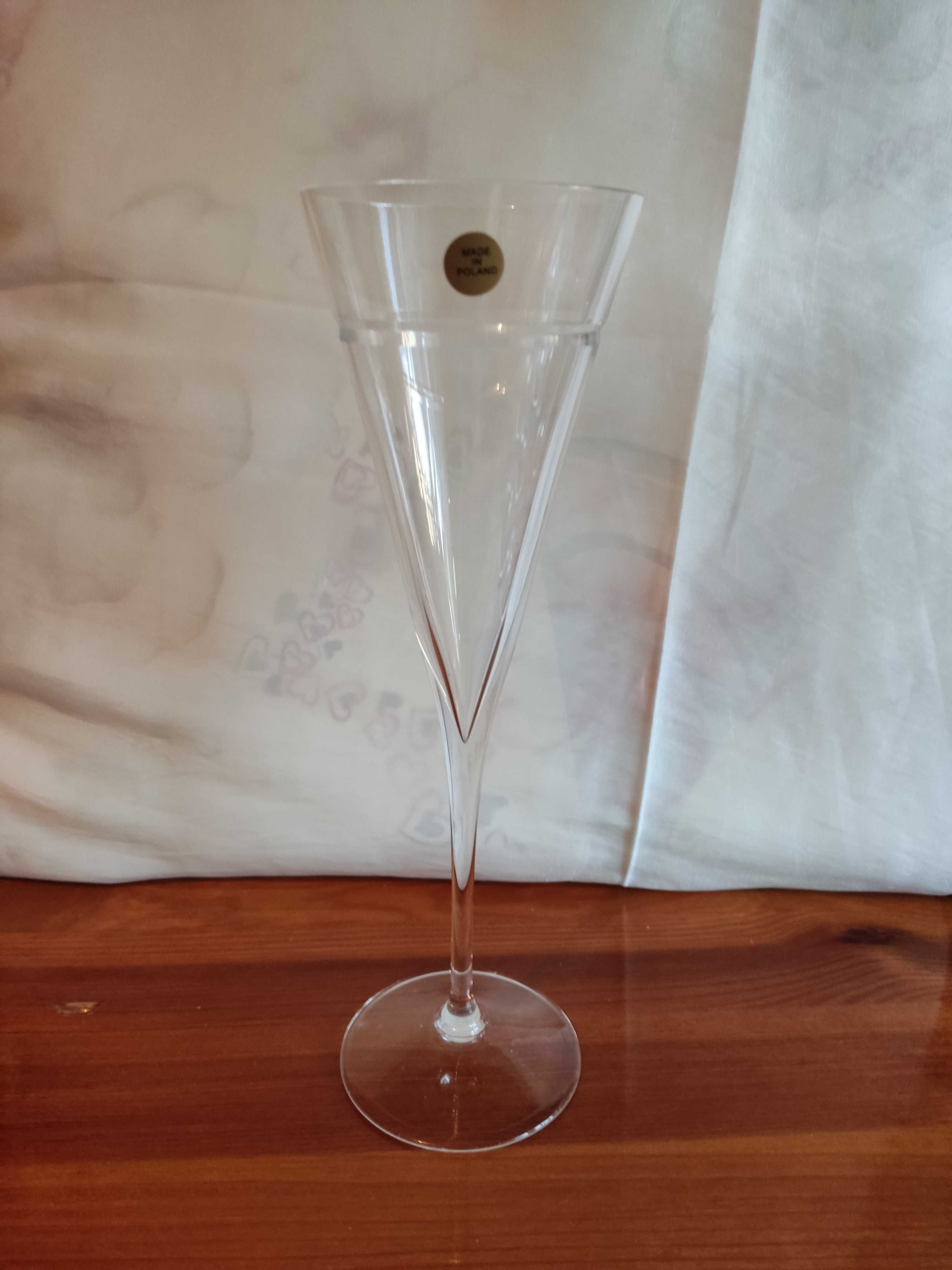 Kieliszki do szampana Krosno szlif 150ml 6szt  (12)