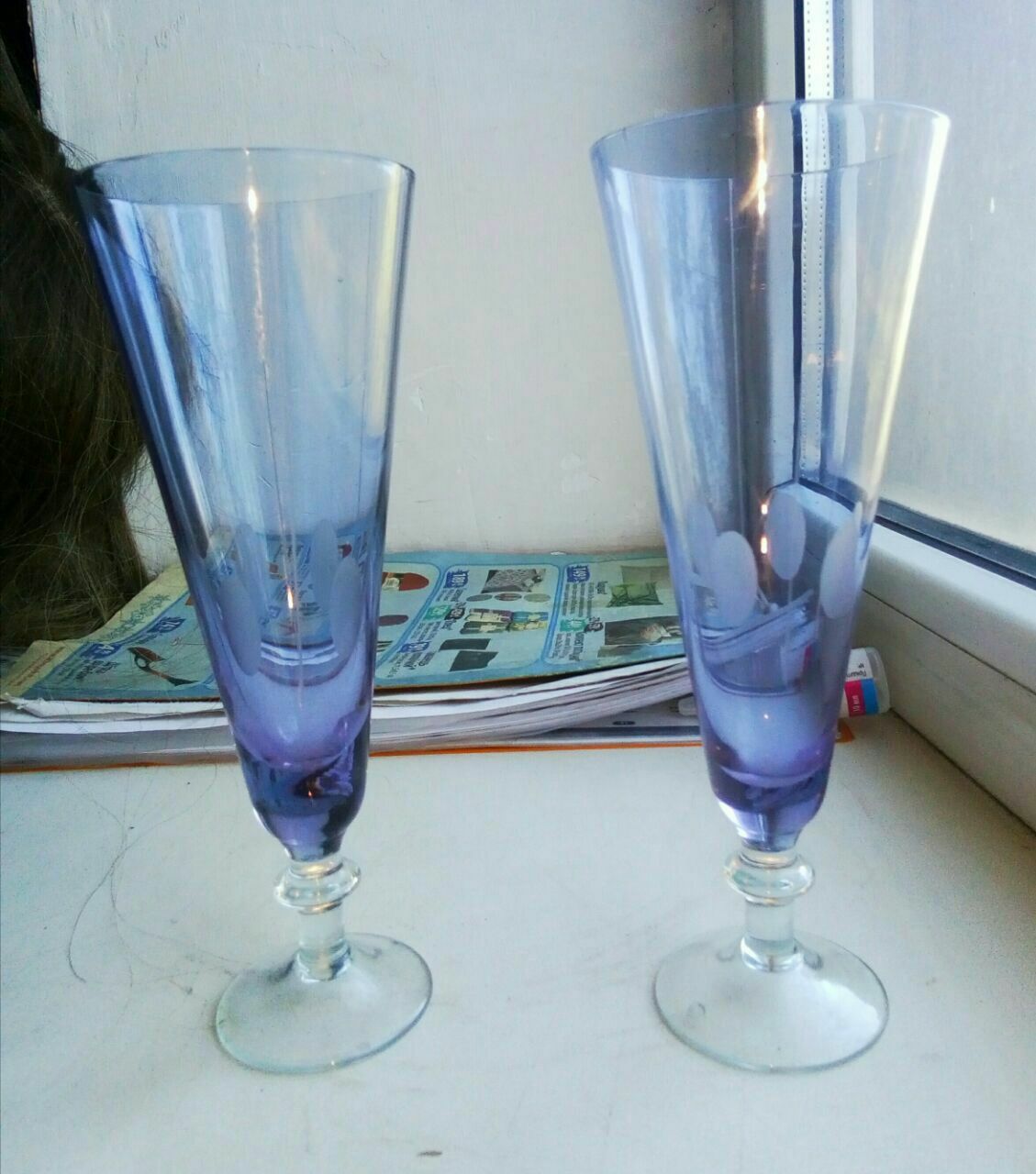 Фужерная пара богемское стекло бокалы