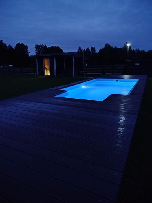 Kolorowemazury.pl 12 osób Mazury wynajem basen sauna balia Pilchy Roś