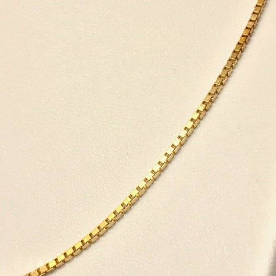Złoty ŁAŃCUSZEK damski 18K 750 cudowna włoska KOSTKA 52cm