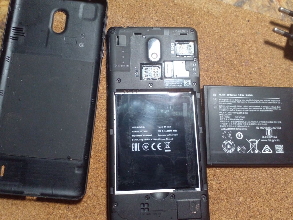 Телефон Nokia TA-1130.битый дисплей.на запчасти.