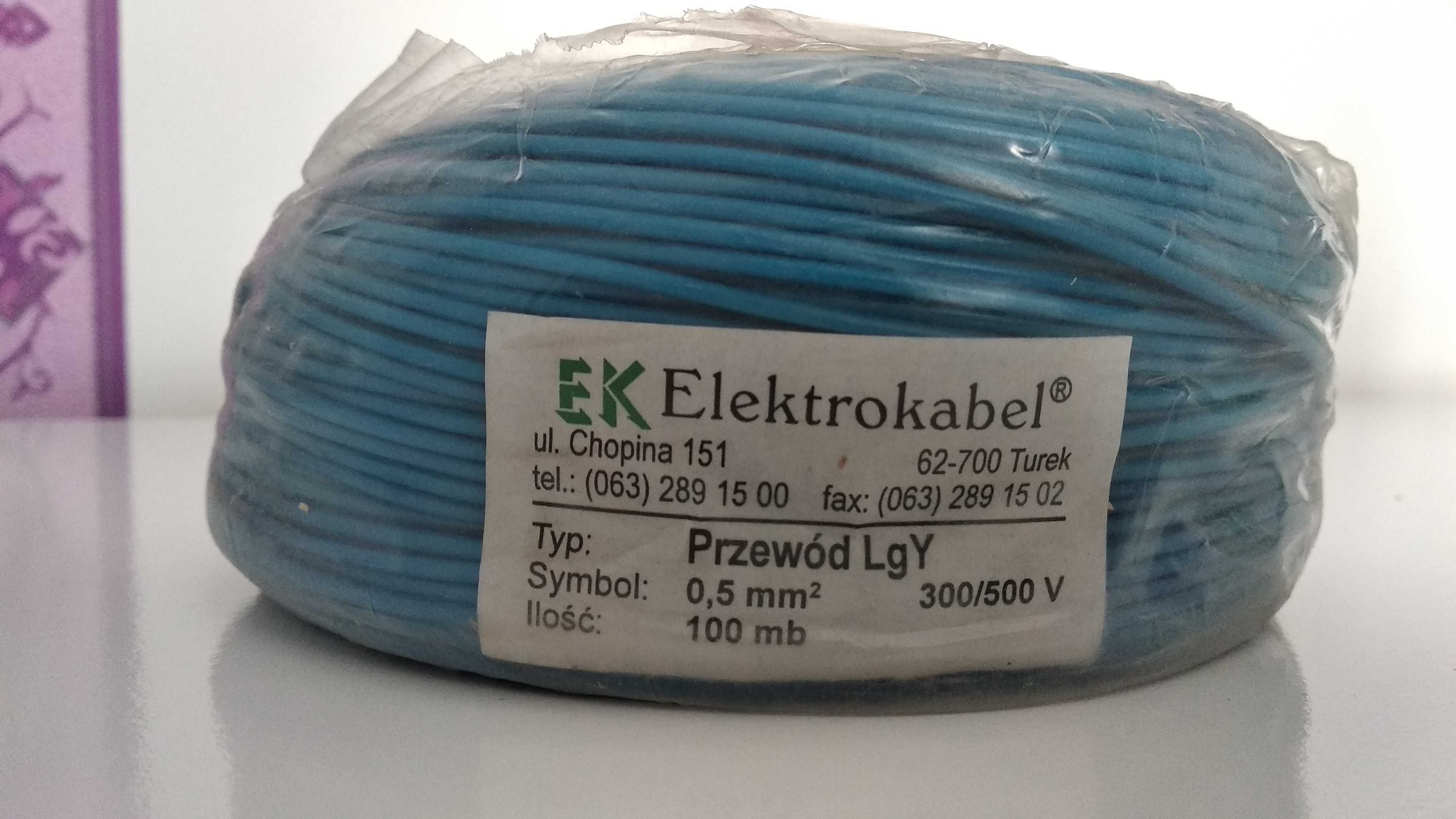 Kabel instalacyjny elektryczny elektrokabel 0,5mm 100m