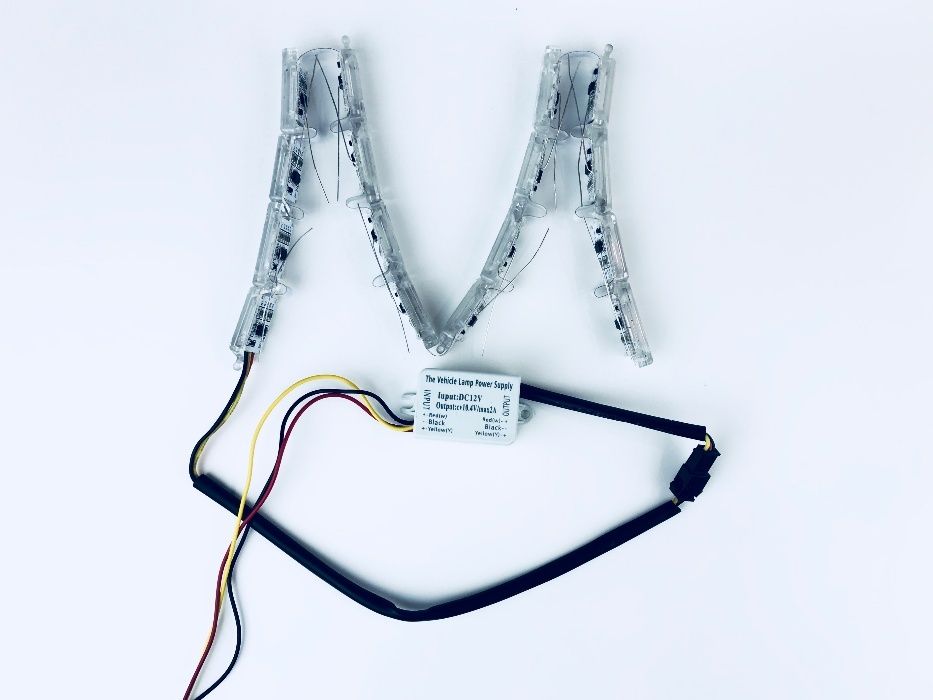 Crystal LED DRL, ДХО с бегущим или мигающим поворотом кристалы гибкие