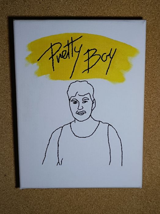 Własnoręcznie wyszywane obrazek. White 2115 Pretty Boy