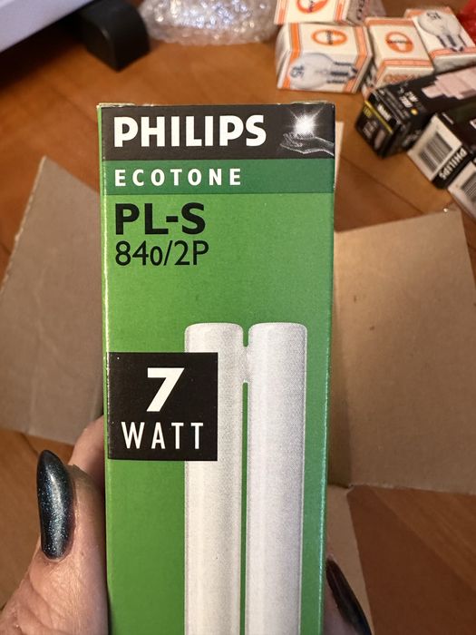 Conj 5 lampadas Philips Ecotone PL-S 7W G23 novas