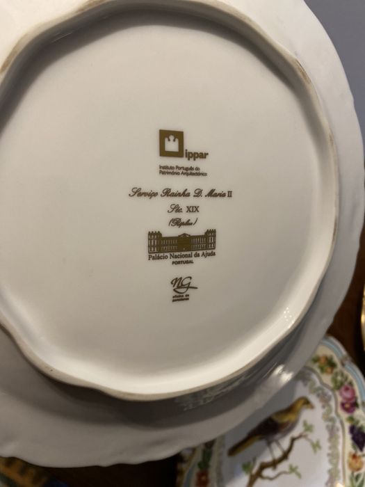 10 Pratos Rainha D. Maria II Couroucou - Palacio Nacional da Ajuda IP