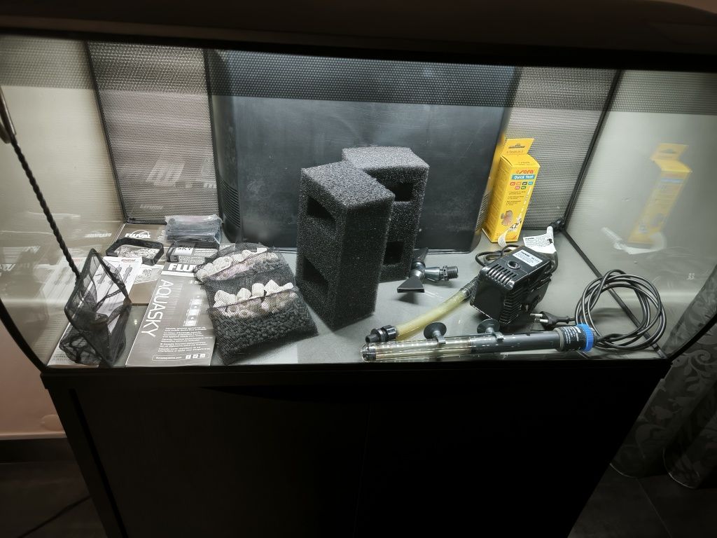 Aquário fluval flex 123 + móvel + termostato