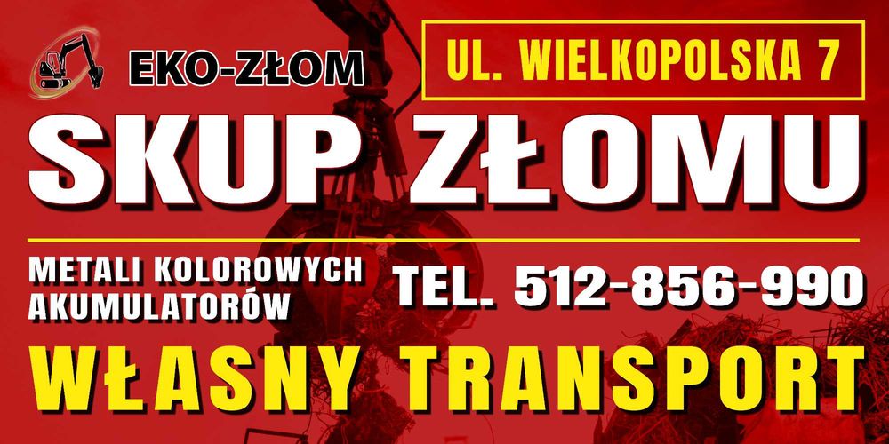 Skup Złomu Złom metali kolorowych stalowego Odbiorę transportem
